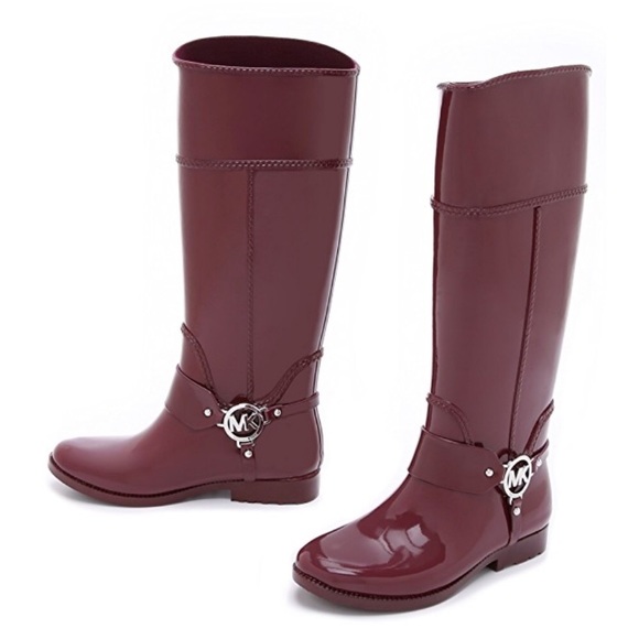 SOLD Michael Kors Fulton Harness Tall Rain Boots - Picture 1 of 3